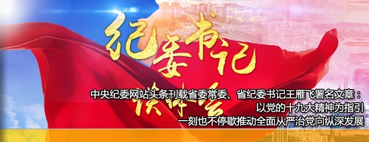 【纪委书记谈体会】王雁飞：以党的十九大精神为指引 一刻也不停歇推动全面从严治党向纵深发展