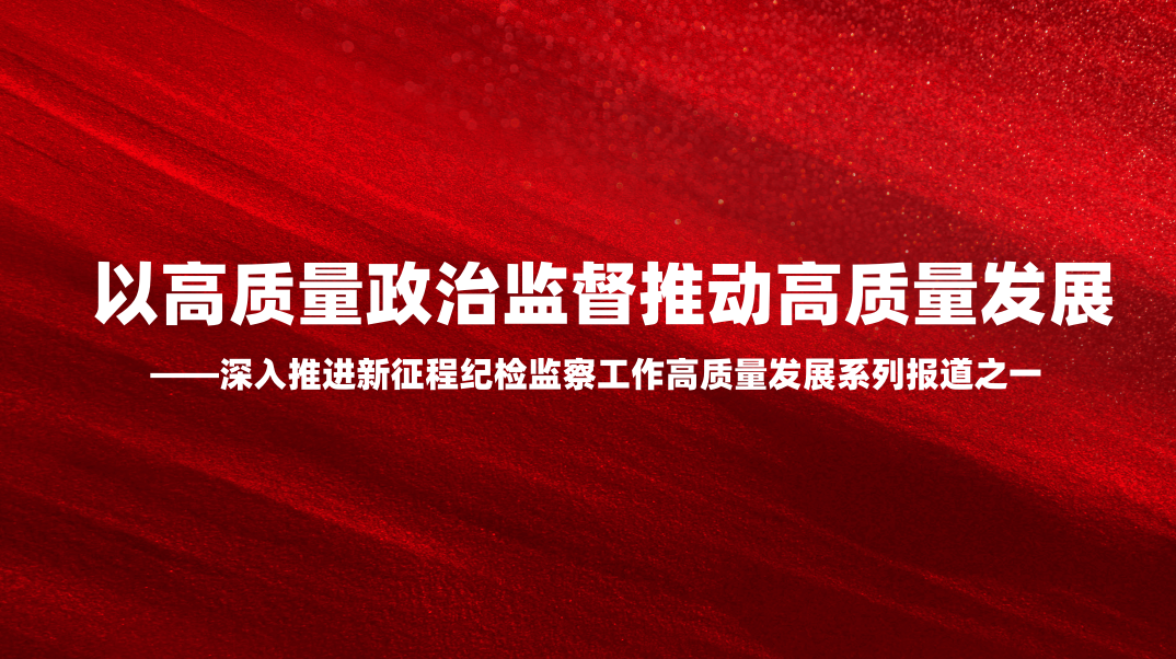 以高质量政治监督推动高质量发展——深入推进新征程纪检监察工作高质量发展系列报道之一